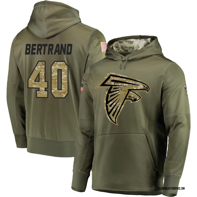 Men's JD Bertrand Atlanta Falcons Olive Salute to Service Pullover Hoodie