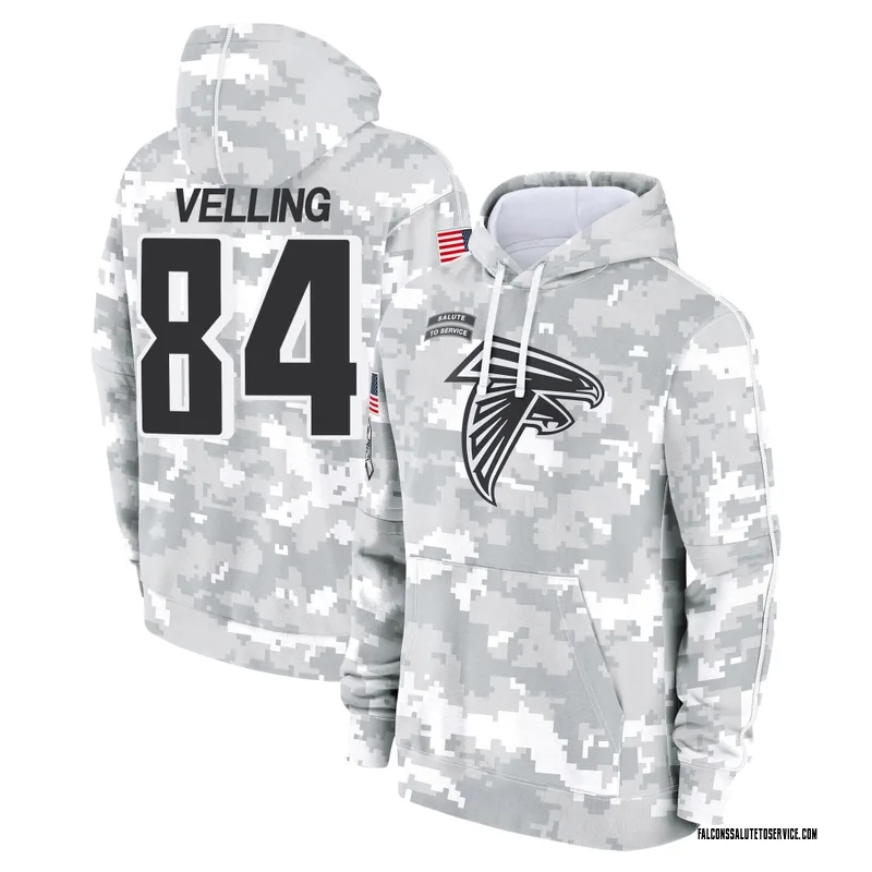 Men's Jack Velling Atlanta Falcons Camo Arctic 2024 Salute to Service Club Fleece Pullover Hoodie