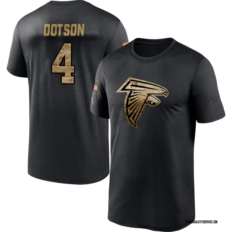 Men's Jahan Dotson Atlanta Falcons Black 2020 Salute To Service Performance T-Shirt