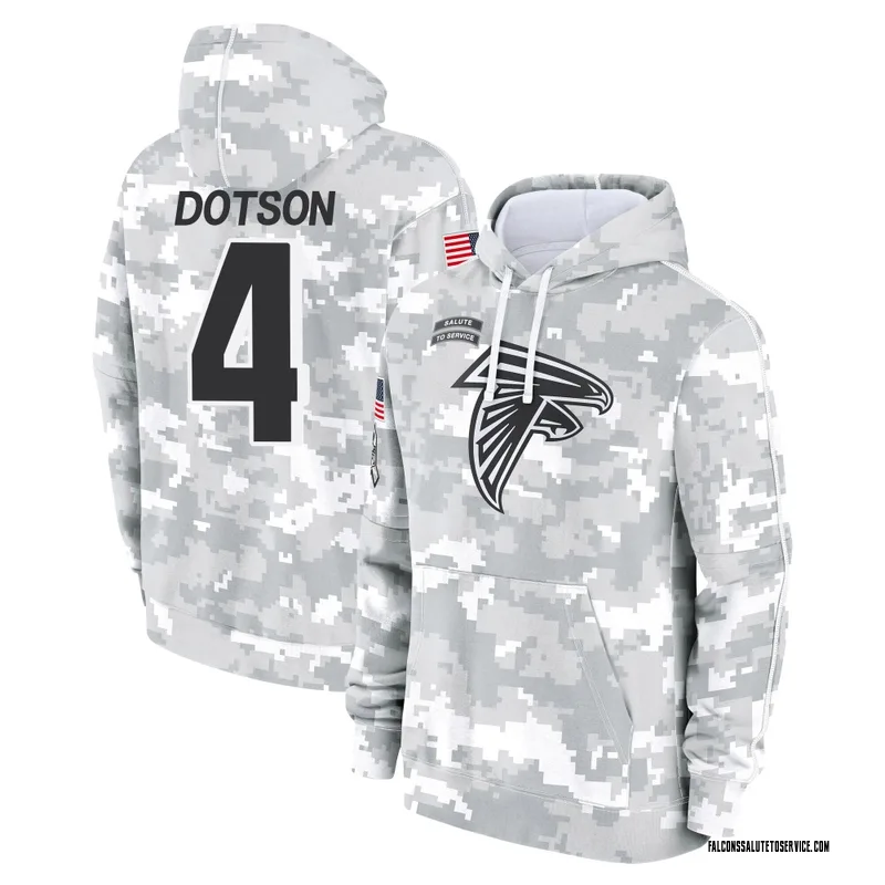 Men's Jahan Dotson Atlanta Falcons Camo Arctic 2024 Salute to Service Club Fleece Pullover Hoodie