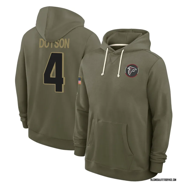 Men's Jahan Dotson Atlanta Falcons Olive 2025 Salute to Service Hoodie