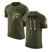 Men's Jalon Walker Atlanta Falcons Legend Olive Salute to Service T-Shirt