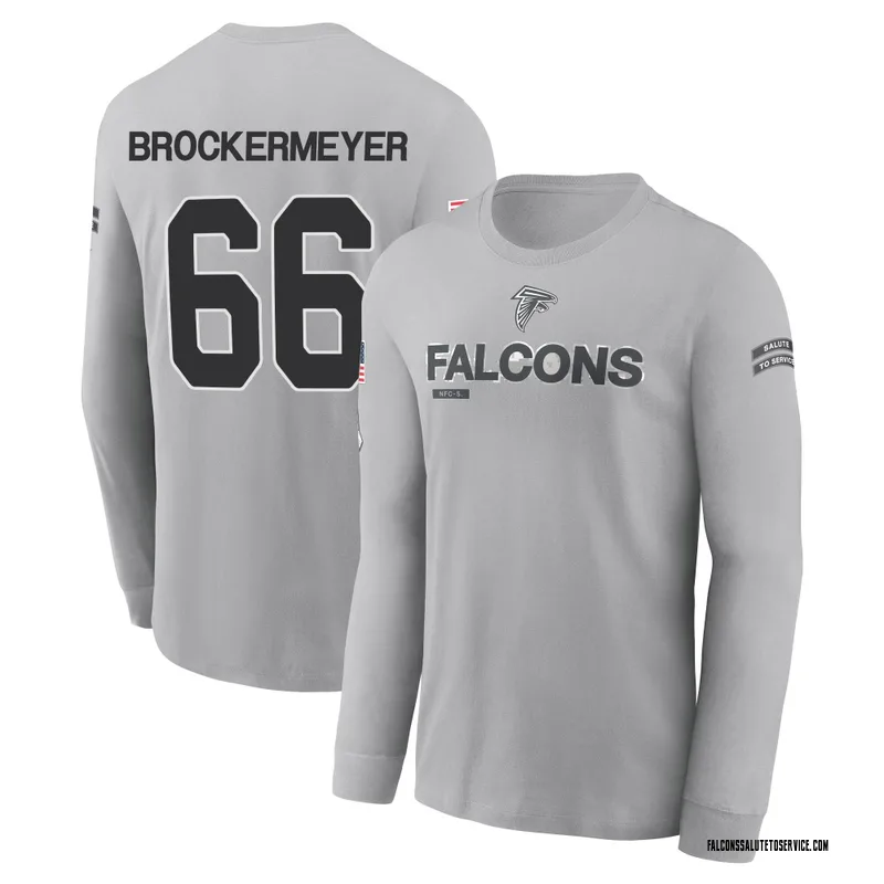 Men's James Brockermeyer Atlanta Falcons Gray 2024 Salute to Service Long Sleeve T-Shirt