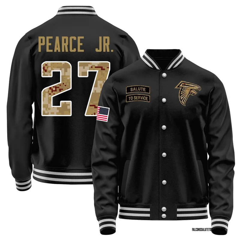 Men's James Pearce Jr. Atlanta Falcons Black Salute to Service Sideline Performance Jacket