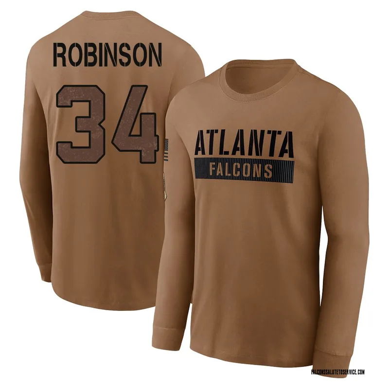 Men's Jammie Robinson Atlanta Falcons Brown 2023 Salute To Service Long Sleeve T-Shirt