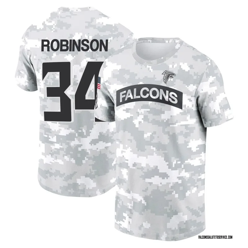 Men's Jammie Robinson Atlanta Falcons Camo Arctic 2024 Salute to Service Performance T-Shirt