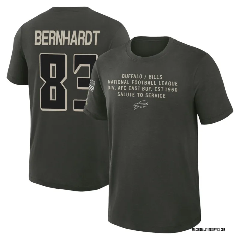 Men's Jared Bernhardt Atlanta Falcons Green Dark/ 2025 Salute to Service Sideline Slub T-Shirt