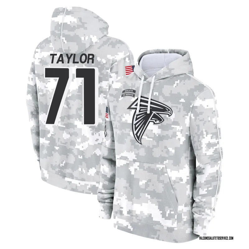 Men's Jawaan Taylor Atlanta Falcons Camo Arctic 2024 Salute to Service Club Fleece Pullover Hoodie