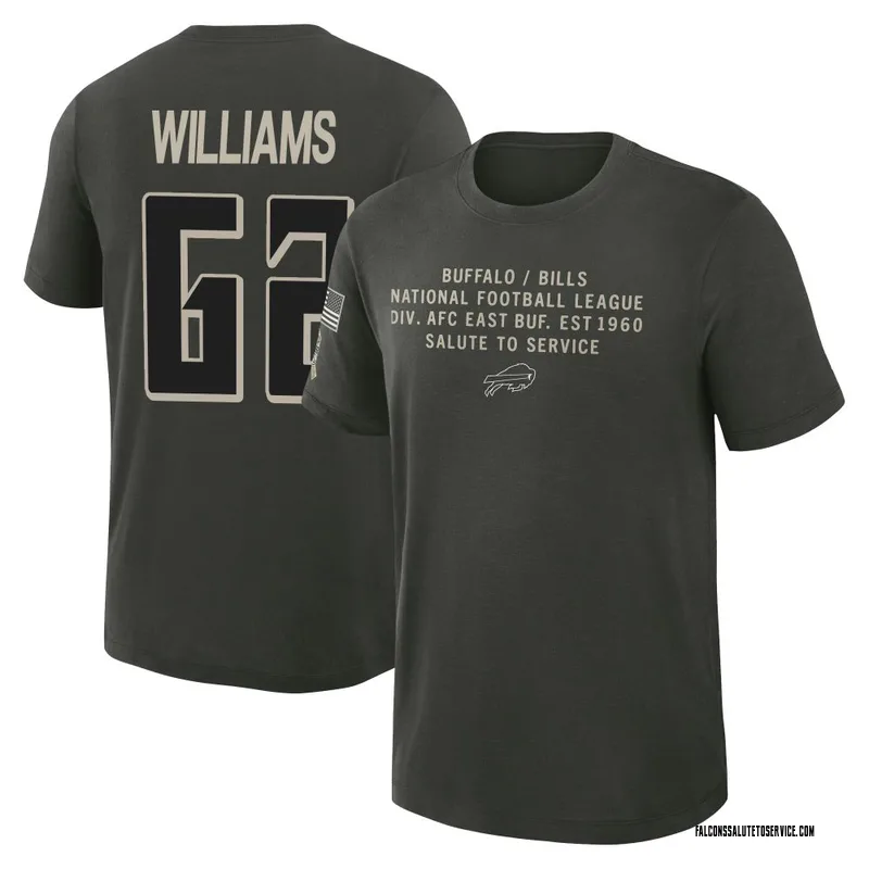 Men's Jordan Williams Atlanta Falcons Green Dark/ 2025 Salute to Service Sideline Slub T-Shirt