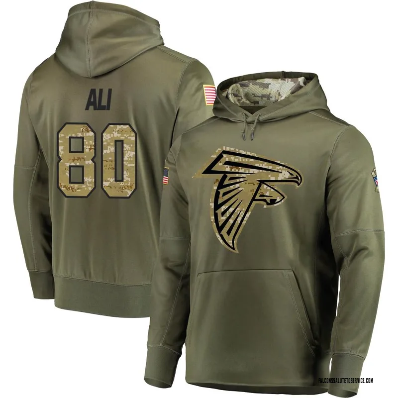 Men's Josh Ali Atlanta Falcons Olive Salute to Service Pullover Hoodie