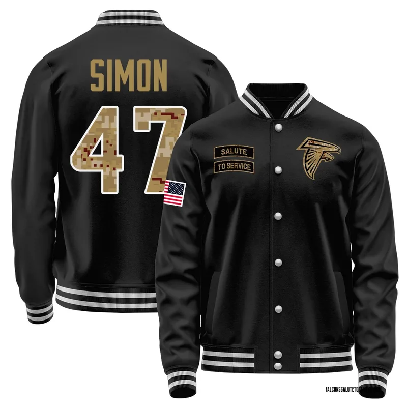 Men's Joshua Simon Atlanta Falcons Black Salute to Service Sideline Performance Jacket