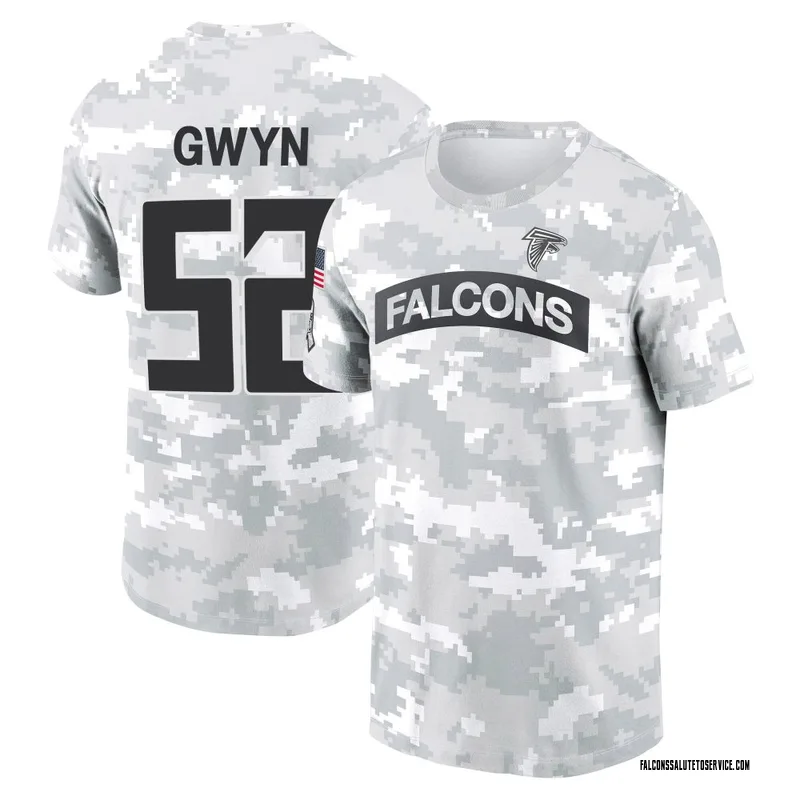 Men's Jovaughn Gwyn Atlanta Falcons Camo Arctic 2024 Salute to Service Performance T-Shirt
