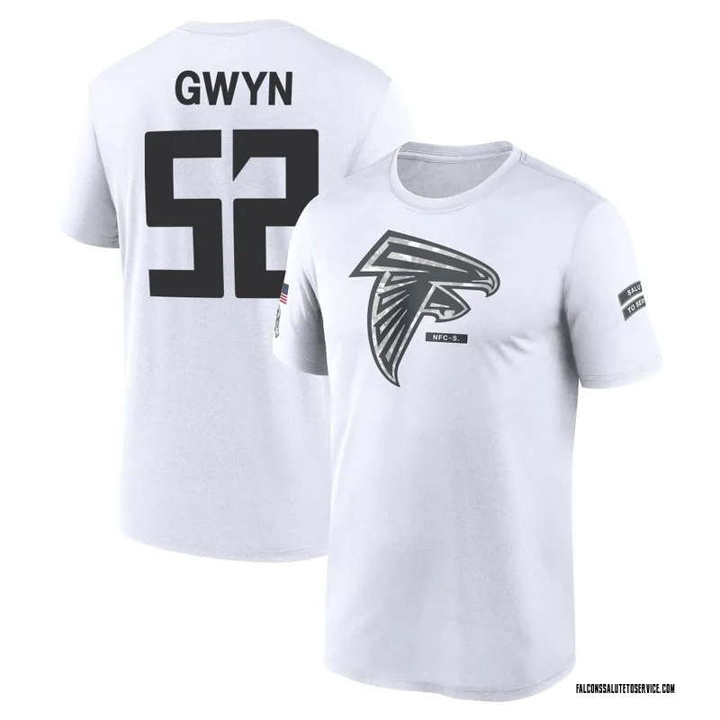 Men's Jovaughn Gwyn Atlanta Falcons Legend White 2024 Salute to Service Performance T-Shirt