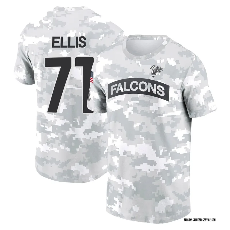 Men's Justin Ellis Atlanta Falcons Camo Arctic 2024 Salute to Service Performance T-Shirt