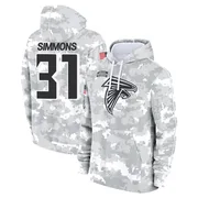 Men's Justin Simmons Atlanta Falcons Camo Arctic 2024 Salute to Service Club Fleece Pullover Hoodie