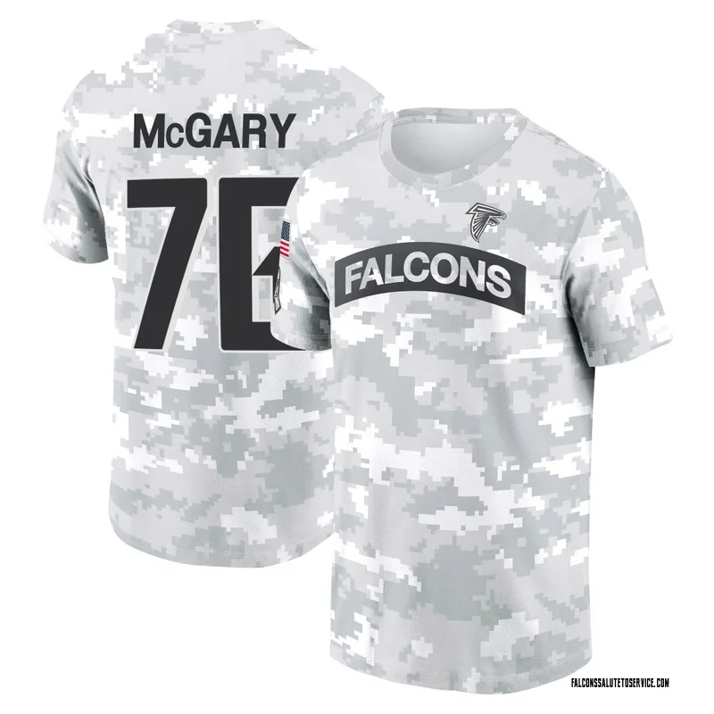 Men's Kaleb McGary Atlanta Falcons Camo Arctic 2024 Salute to Service Performance T-Shirt
