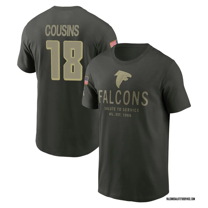 Men's Kirk Cousins Atlanta Falcons Green Forest/ 2025 Salute to Service Sideline Primary Edge T-Shirt