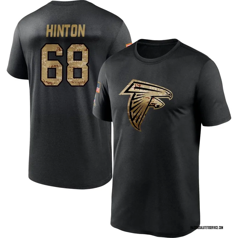 Men's Kyle Hinton Atlanta Falcons Black 2020 Salute To Service Performance T-Shirt