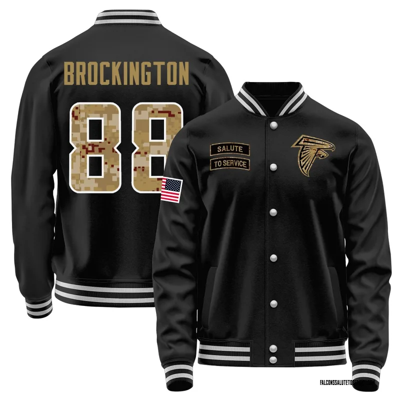 Men's Le'Meke Brockington Atlanta Falcons Black Salute to Service Sideline Performance Jacket