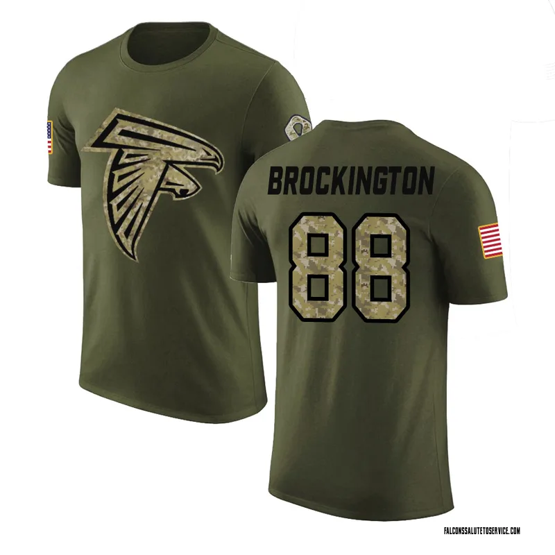 Men's Le'Meke Brockington Atlanta Falcons Legend Olive Salute to Service T-Shirt