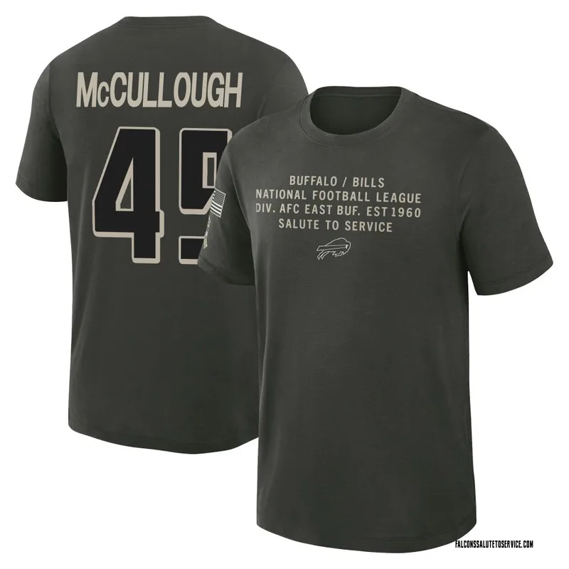 Men's Liam McCullough Atlanta Falcons Green Dark/ 2025 Salute to Service Sideline Slub T-Shirt