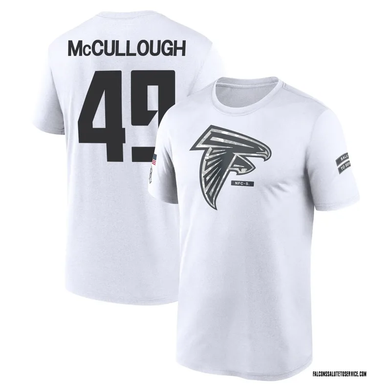 Men's Liam McCullough Atlanta Falcons Legend White 2024 Salute to Service Performance T-Shirt