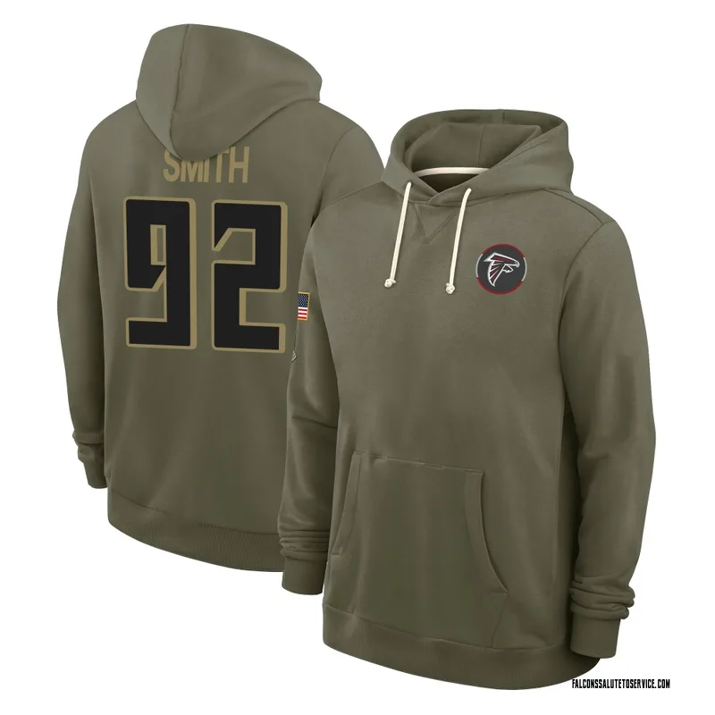 Men's Maason Smith Atlanta Falcons Olive 2025 Salute to Service Hoodie