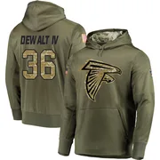 Men's Malcolm DeWalt IV Atlanta Falcons Olive Salute to Service Pullover Hoodie