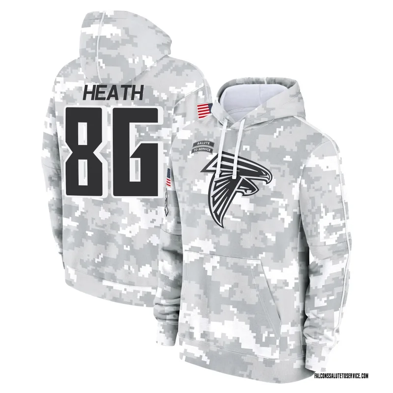 Men's Malik Heath Atlanta Falcons Camo Arctic 2024 Salute to Service Club Fleece Pullover Hoodie