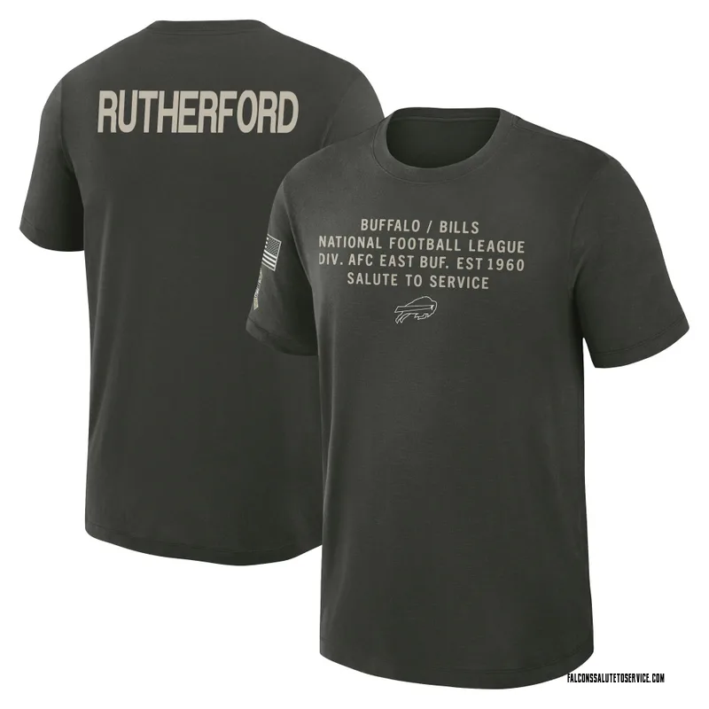 Men's Malik Rutherford Atlanta Falcons Green Dark/ 2025 Salute to Service Sideline Slub T-Shirt