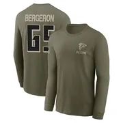 Men's Matthew Bergeron Atlanta Falcons Olive 2025 Salute to Service Sideline Long Sleeve T-Shirt