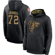 Men's Michael Jerrell Atlanta Falcons Black 2020 Salute to Service Sideline Performance Pullover Hoodie