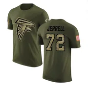 Men's Michael Jerrell Atlanta Falcons Legend Olive Salute to Service T-Shirt