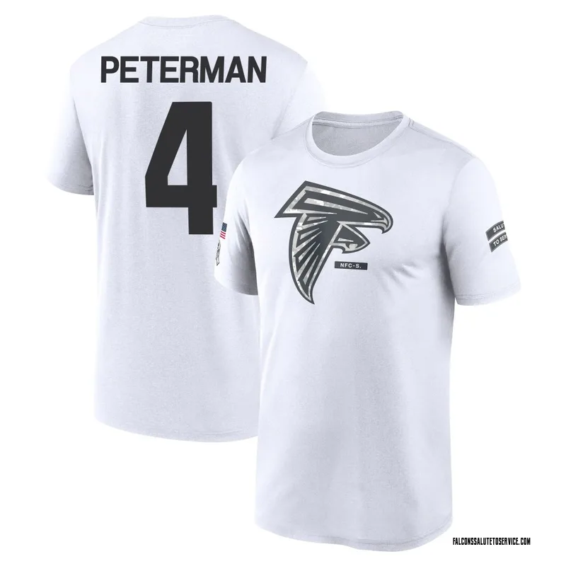 Men's Nathan Peterman Atlanta Falcons Legend White 2024 Salute to Service Performance T-Shirt