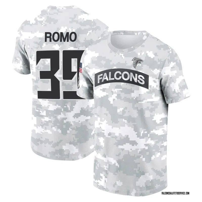 Men's Parker Romo Atlanta Falcons Camo Arctic 2024 Salute to Service Performance T-Shirt