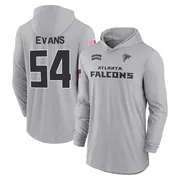 Men's Rashaan Evans Atlanta Falcons Gray 2024 Salute to Service Lightweight Performance Long Sleeve Hooded T-Shirt