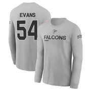 Men's Rashaan Evans Atlanta Falcons Gray 2024 Salute to Service Long Sleeve T-Shirt