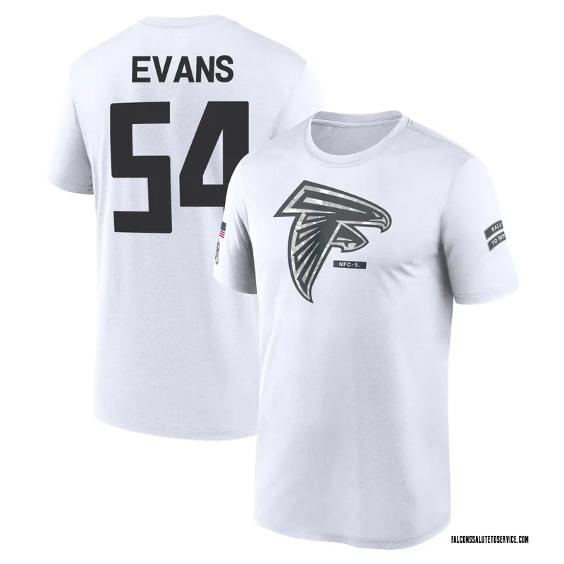 Men's Rashaan Evans Atlanta Falcons Legend White 2024 Salute to Service Performance T-Shirt
