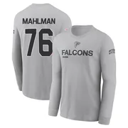 Men's Riley Mahlman Atlanta Falcons Gray 2024 Salute to Service Long Sleeve T-Shirt