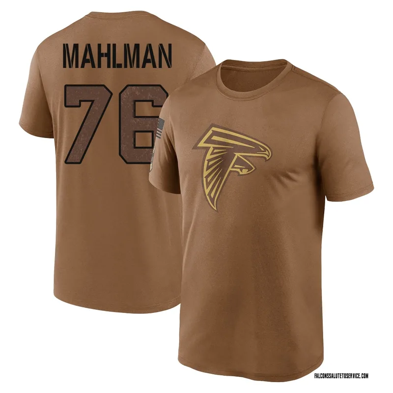 Men's Riley Mahlman Atlanta Falcons Legend Brown 2023 Salute To Service Performance T-Shirt