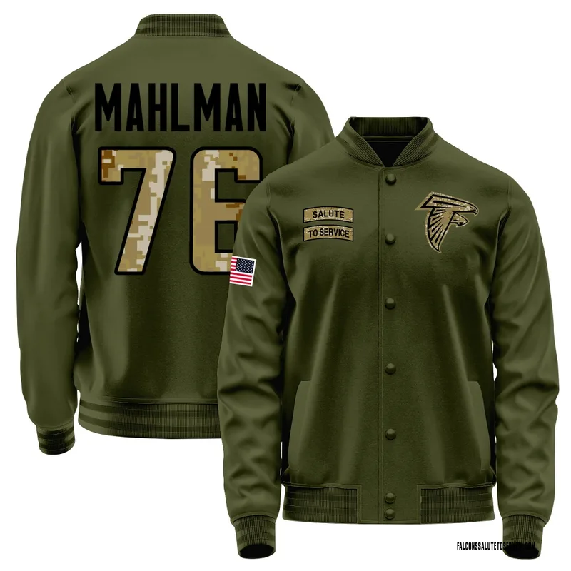 Men's Riley Mahlman Atlanta Falcons Olive Salute to Service Sideline Performance Jacket