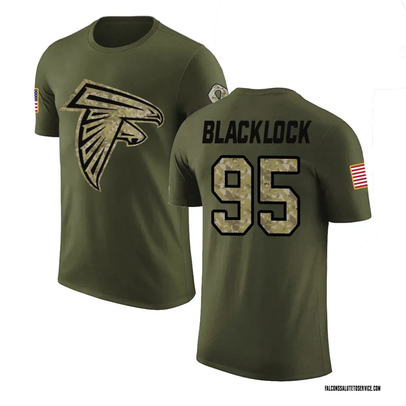 Men's Ross Blacklock Atlanta Falcons Legend Olive Salute to Service T-Shirt