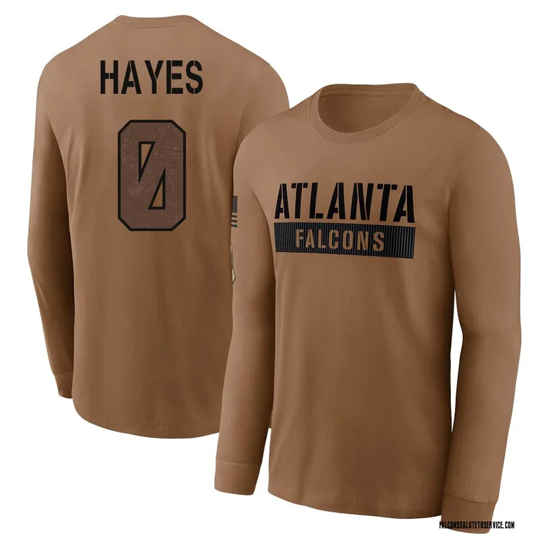 Men's Ryan Hayes Atlanta Falcons Brown 2023 Salute To Service Long Sleeve T-Shirt