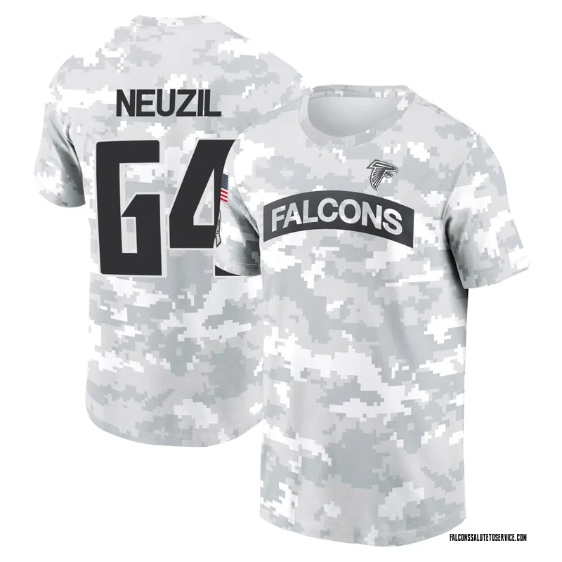Men's Ryan Neuzil Atlanta Falcons Camo Arctic 2024 Salute to Service Performance T-Shirt