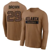 Men's Sydney Brown Atlanta Falcons Brown 2023 Salute To Service Long Sleeve T-Shirt