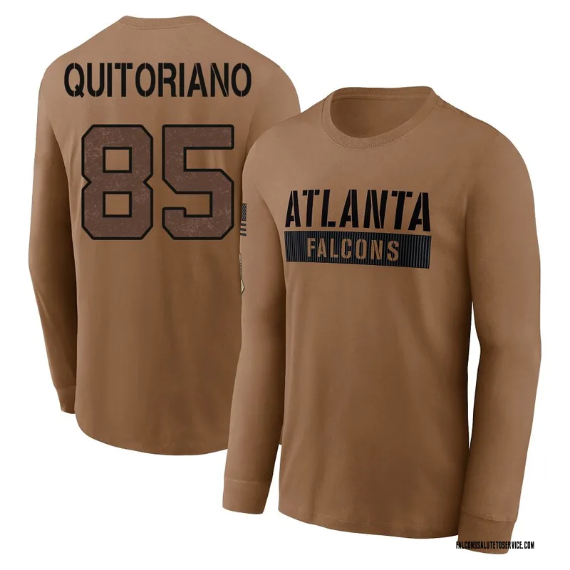 Men's Teagan Quitoriano Atlanta Falcons Brown 2023 Salute To Service Long Sleeve T-Shirt