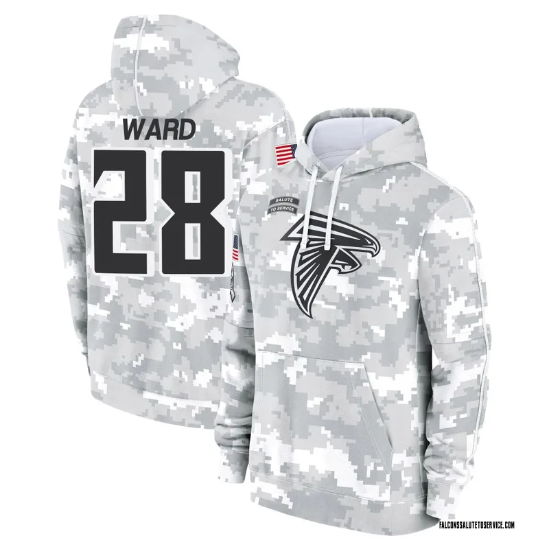 Men's Terron Ward Atlanta Falcons Camo Arctic 2024 Salute to Service Club Fleece Pullover Hoodie