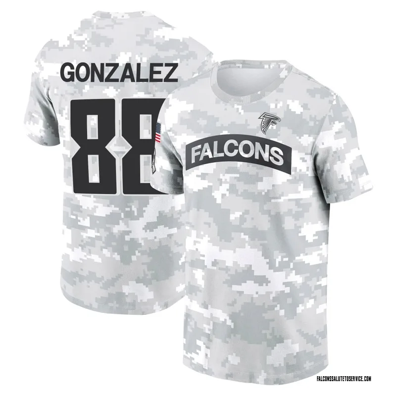 Men's Tony Gonzalez Atlanta Falcons Camo Arctic 2024 Salute to Service Performance T-Shirt