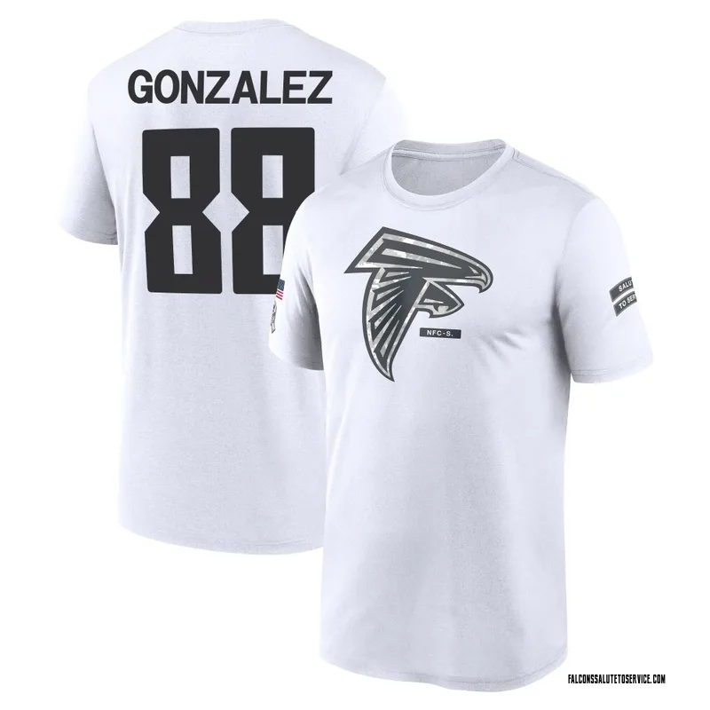 Men's Tony Gonzalez Atlanta Falcons Legend White 2024 Salute to Service Performance T-Shirt