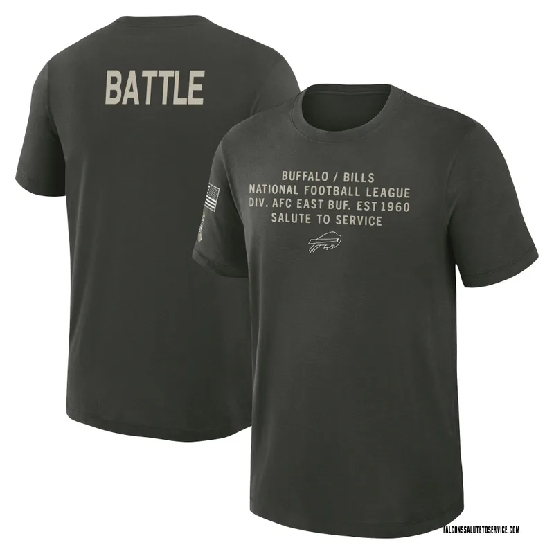 Men's Trent Battle Atlanta Falcons Green Dark/ 2025 Salute to Service Sideline Slub T-Shirt